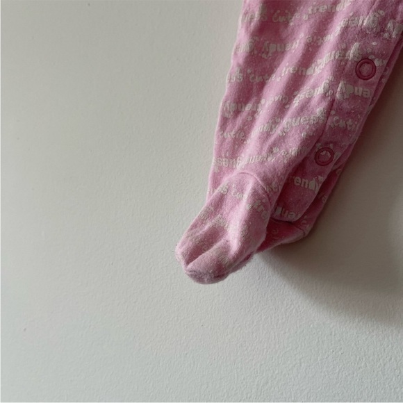 Guess baby light pink footie. Size 6-9 Months - Picture 4 of 8